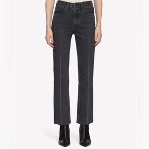 Rag & Bone Dylan High Waist Grey Kuro Flare Jean Crop Kick Jeans Sz 27